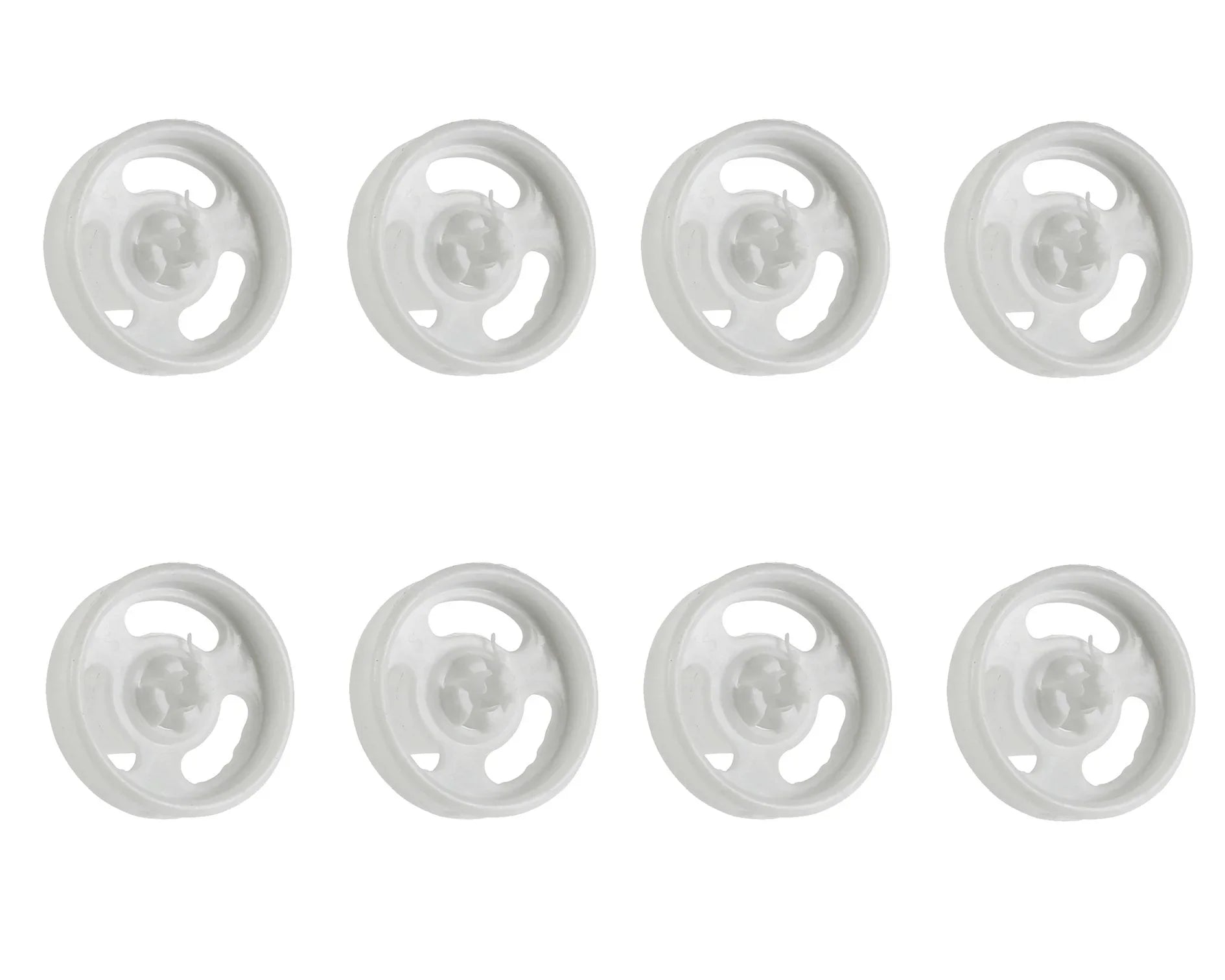 8 x Genuine Lower Basket Rack Runner Wheel for Hotpoint, Indesit, Whirlpool Dishwasher - 482000009033, C00311731 - Mersey Spares