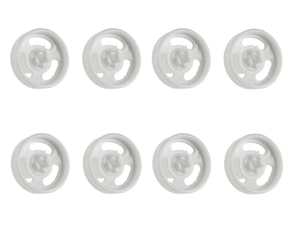 8 x Genuine Lower Basket Rack Runner Wheel for Hotpoint, Indesit, Whirlpool Dishwasher - 482000009033, C00311731 - Mersey Spares