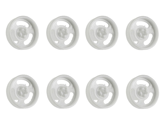 8 x Genuine Baumatic BDW45 BDI652 BDI631 Lower Basket Rack Runner Wheel Dishwasher Spare Part