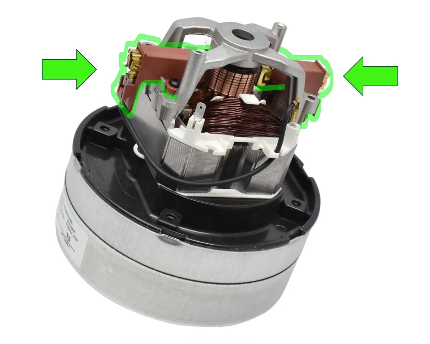 Vacuum Cleaner Carbon Brush Pair for Numatic Henry, Hetty, James, David, Harry, Basil 205403 Motor DL21104T - 230245 - Mersey Spares