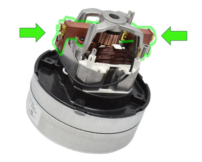 Carbon Brushes Set For Numatic Vacuum Motor DL21104T models HVX200, HVX200-22, HZDQ750-2, HZQ200-2, HZQ250-2, HZQ370-2, HZQ750-2, NQS250-22 - Mersey Spares