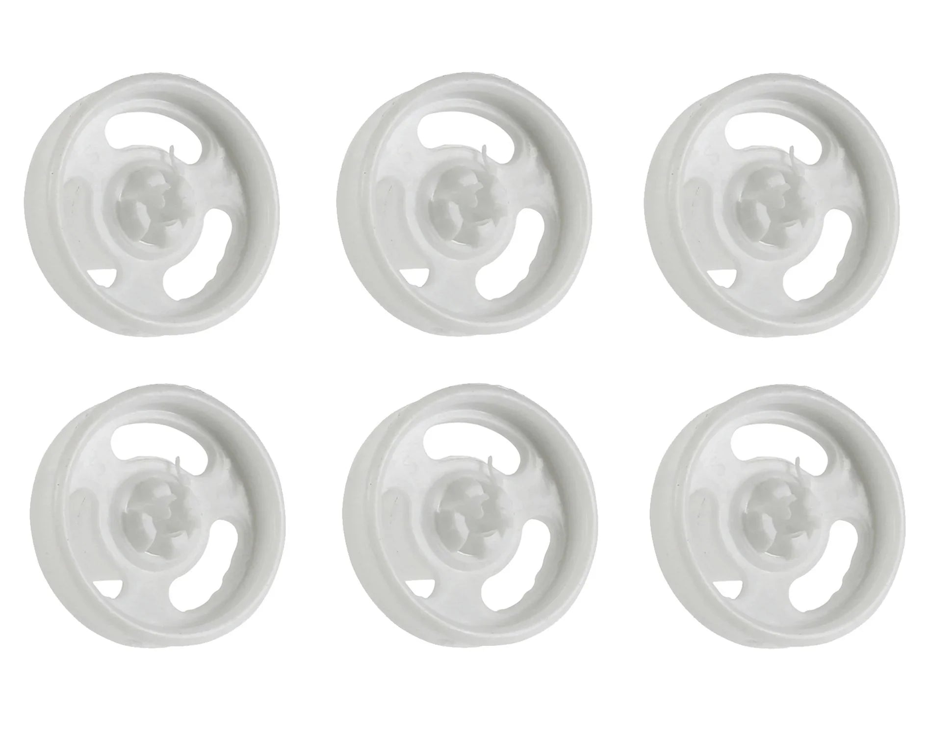 6 x Genuine Baumatic BDW11 BDW13 BDW15 Lower Basket Rack Runner Wheel Dishwasher Spare Part - Mersey Spares