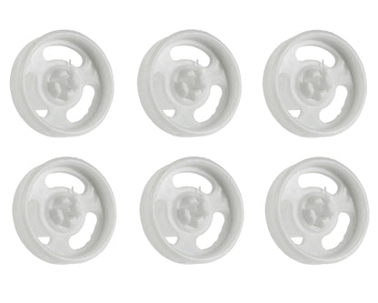 6 x Genuine Baumatic BDW11 BDW13 BDW15 Lower Basket Rack Runner Wheel Dishwasher Spare Part - Mersey Spares