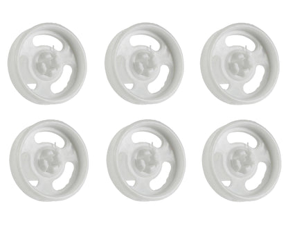 6 x Genuine Lower Basket Rack Runner Wheel for Hotpoint, Indesit, Whirlpool Dishwasher - 482000009033, C00311731