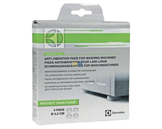 Genuine Electrolux Anti Vibration Pads for Washing Machines, Tumble Dryers - 4 Pack, White - 50291828007, 9029792281, ES654997 - Mersey Spares