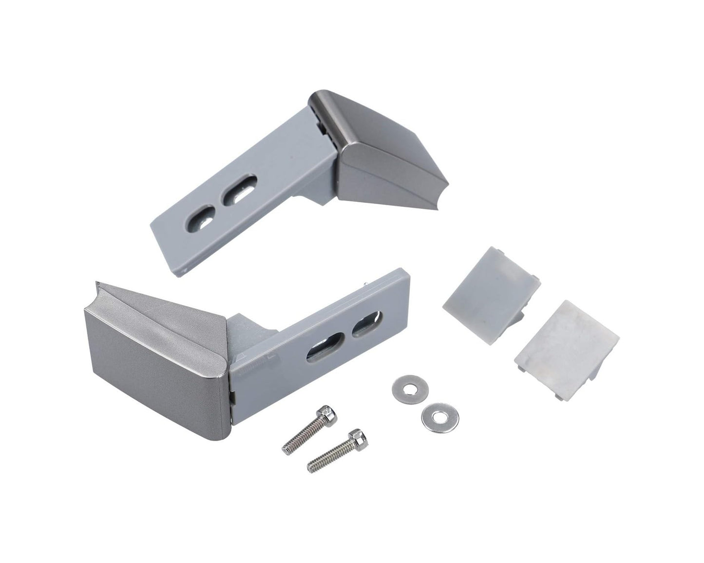 Pair of Silver Hinges for Liebherr Fridge Freezer Door Handle Repair Kit -  9590170, 959017000, 3062705OH