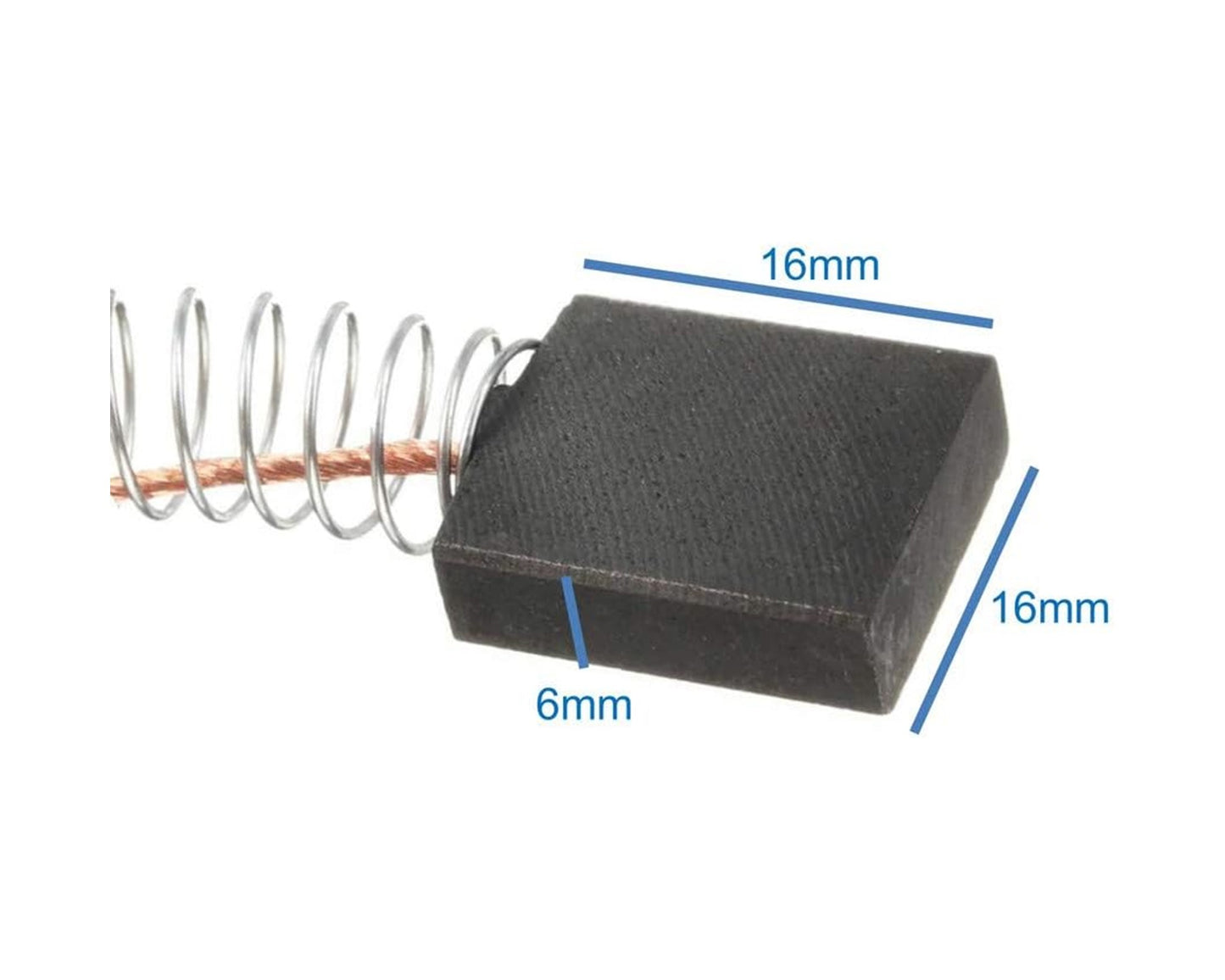 Carbon Brushes For Titan Hedge Trimmer 60cm TTB357GHT 6 x 16 x 16mm Type