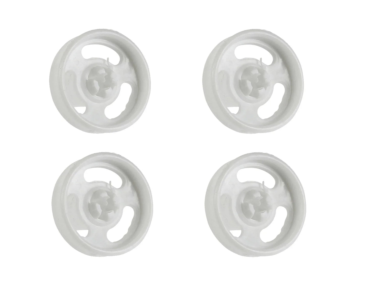 4 x Genuine Lower Basket Rack Runner Wheel for Hotpoint, Indesit, Whirlpool Dishwasher - 482000009033, C00311731 - Mersey Spares