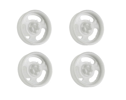 4 x Genuine Lower Basket Rack Runner Wheel for Kenwood Dishwasher KDW12SS, KDW243A - Mersey Spares