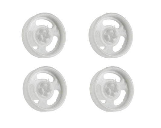 4 x Genuine Lower Basket Rack Runner Wheel for Kenwood Dishwasher KDW12SS, KDW243A - Mersey Spares