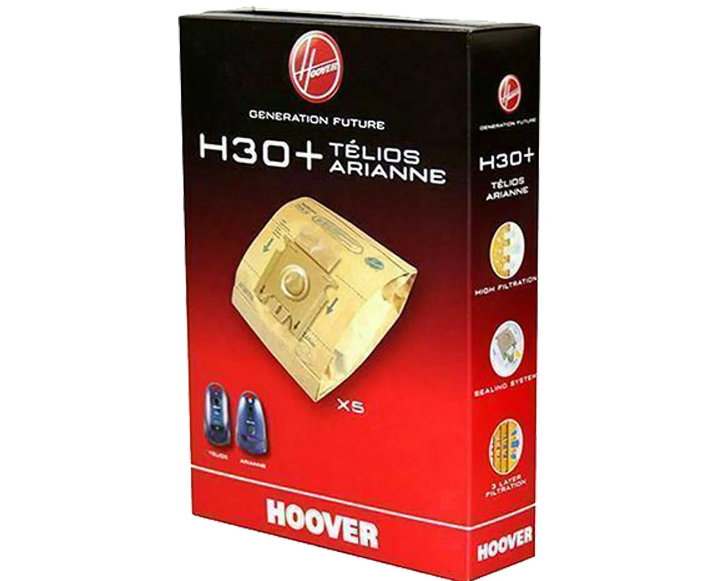 HOOVER H30+ TELIOS ARIANNE SENSORY VACUUM CLEANER DUST BAGS 09178286 GENUINE - Mersey Spares