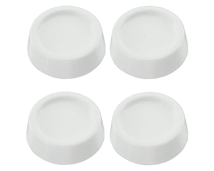 Universal Washing Machine, Tumble Dryer, Dishwasher anti vibration Feet Pack Of 4 - White (64mm x 57mm x 45mm) - Mersey Spares