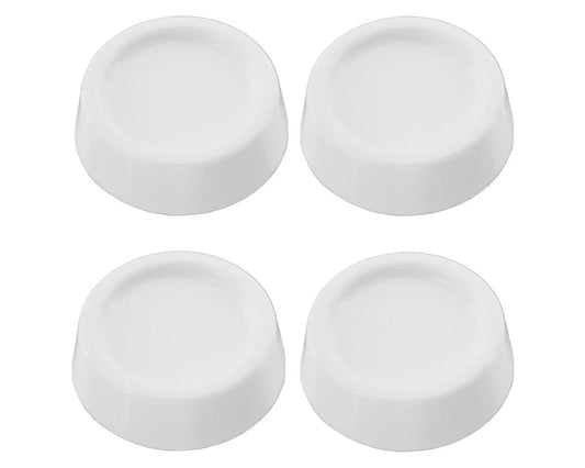 Universal Washing Machine, Tumble Dryer, Dishwasher anti vibration Feet Pack Of 4 - White (64mm x 57mm x 45mm) - Mersey Spares