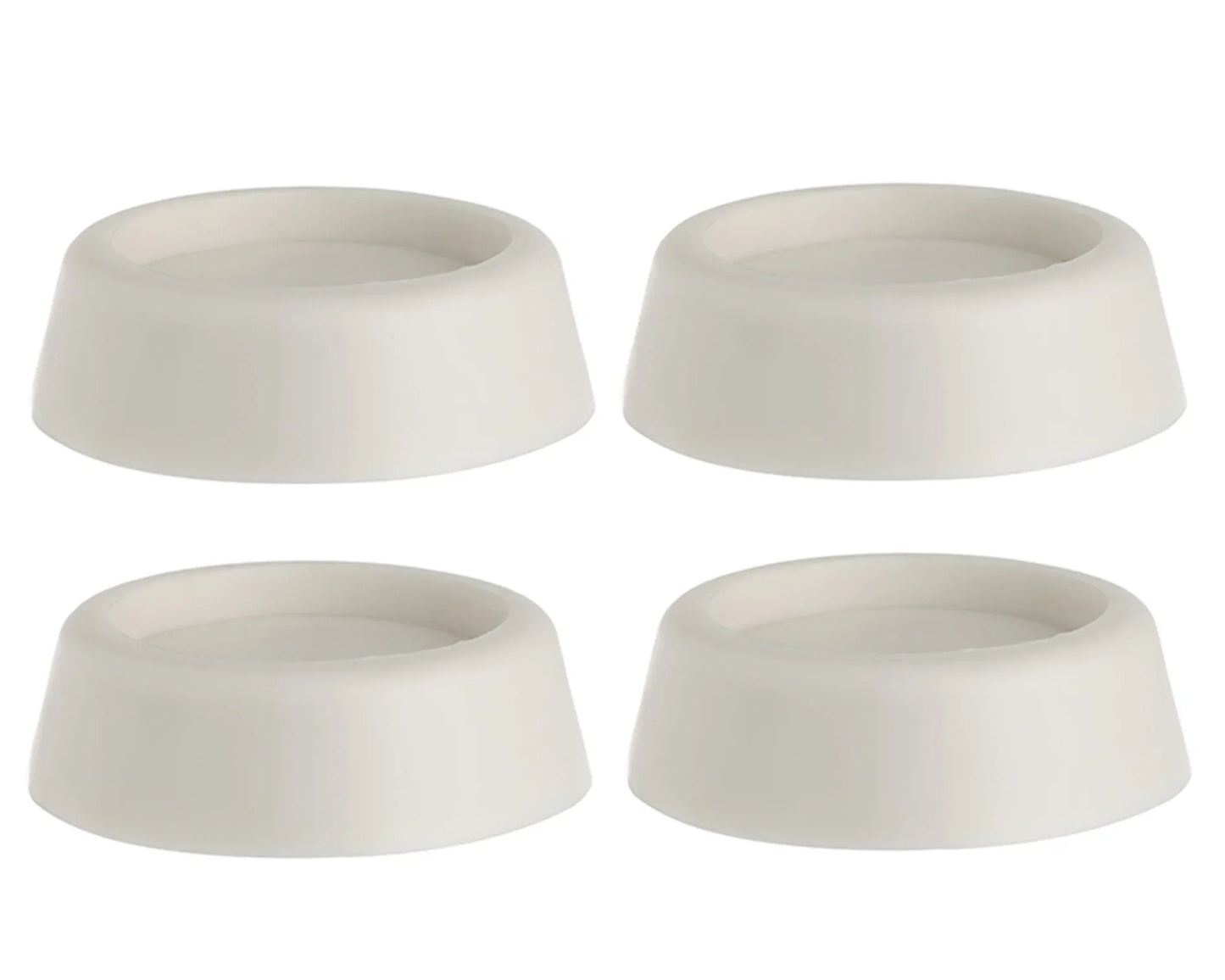 Universal Washing Machine, Tumble Dryer, Dishwasher anti vibration Feet Pack Of 4 - White (64mm x 57mm x 45mm) - Mersey Spares