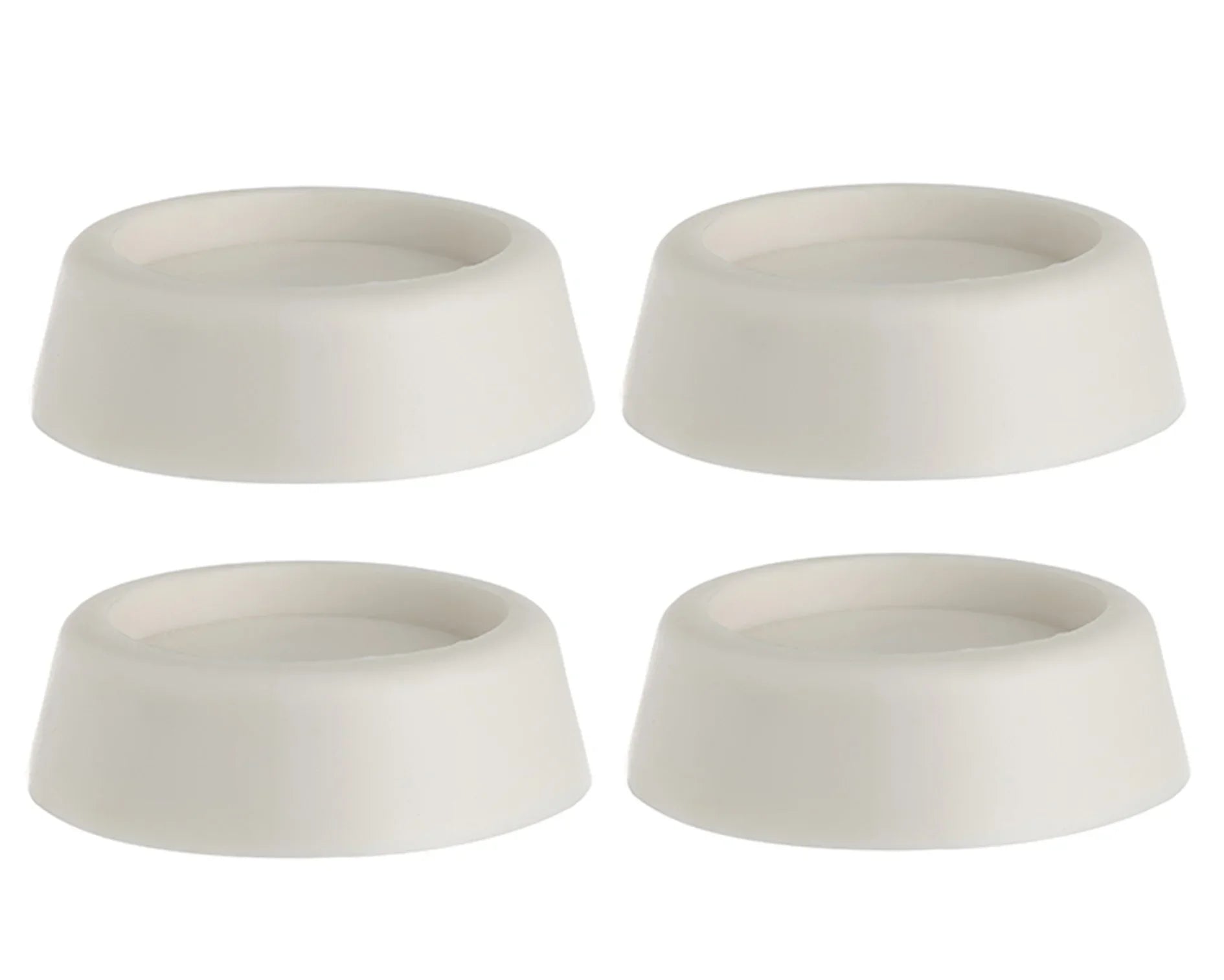 Universal Washing Machine, Tumble Dryer, Dishwasher anti vibration Feet Pack Of 4 - White (64mm x 57mm x 45mm) - Mersey Spares
