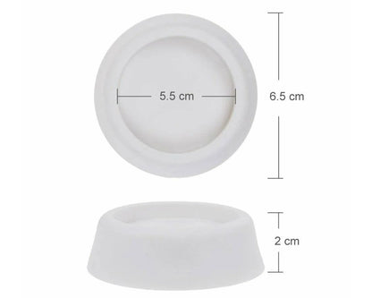 Universal Washing Machine, Tumble Dryer, Dishwasher anti vibration Feet Pack Of 4 - White (64mm x 57mm x 45mm) - Mersey Spares