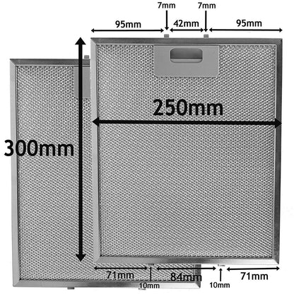 For DIPLOMAT 300 x 250 mm Metal Cooker Hood Mesh GREASE FILTER Cassette - Mersey Spares