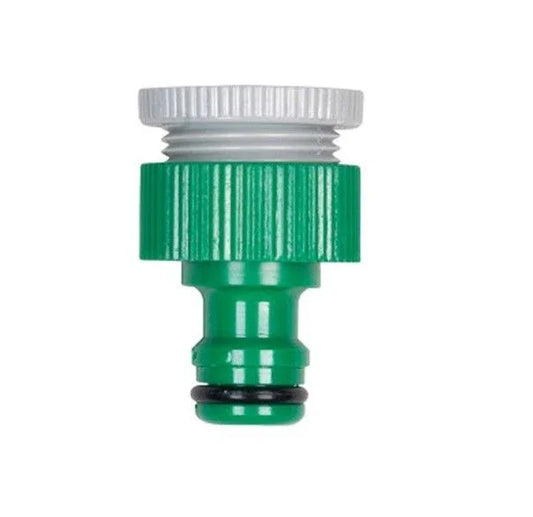 Garden Hose Pipe Tap Adaptor 3/4" With 1/2" Reducer Quick Fix Green - Mersey Spares