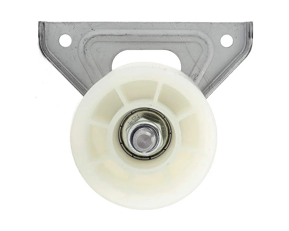 Jockey Wheel Tension Pulley Roller and Bracket for Whirlpool Tumble Dryer - 482000022835, 482000072312 - Mersey Spares