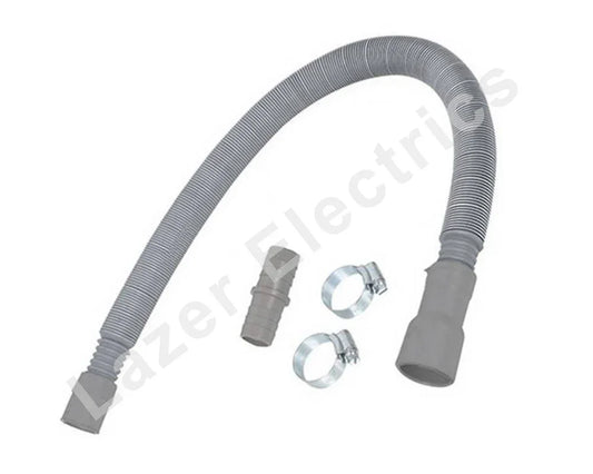 Washing Machine Dishwasher DRAIN Waste HOSE EXTENSION KIT 2m (STRETCH 66-200 cm) - Mersey Spares