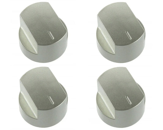 4 x Main Oven Silver Control Knob for Stoves Hob Cookers 444445572 012640584 - Mersey Spares