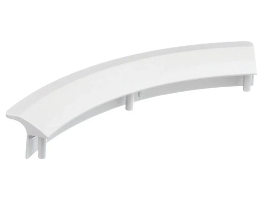 White Door Handle Siemens Tumble Dryer Curved Replacement E44-10 - 00497522, 497522, ES1757182 - Mersey Spares