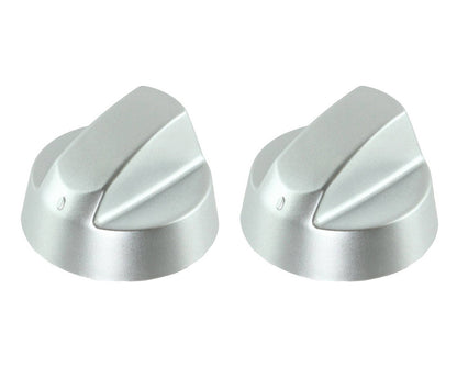 Silver Grey Control Knobs / Dials for New World Oven Cooker & Hob Pack of 2