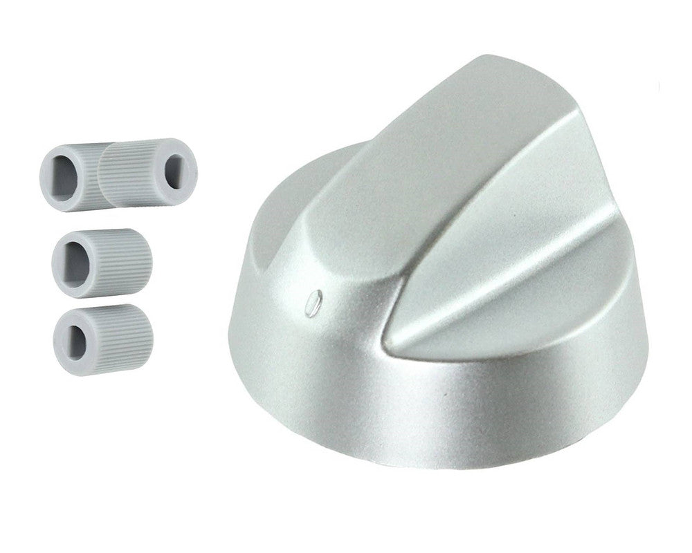 Silver Grey Control Knobs / Dials for Candy Oven Cooker & Hob Pack of 2