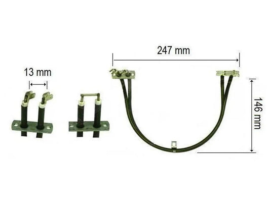 For NEFF BOSCH FAN OVEN ELEMENT U1721N0GB/01 U1721N0GB/02 U1721N2GB U1721N2GB - Mersey Spares