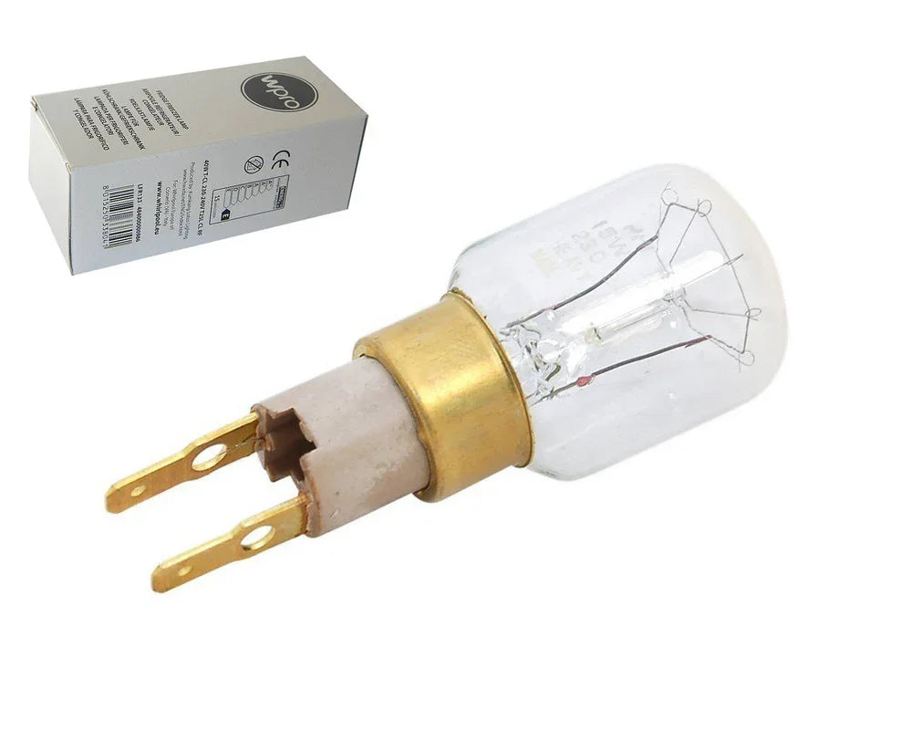 Genuine Whirlpool American Style Fridge Freezer T25 15W T-Click Lamp Bulb - 484000000979 (previously 481281728445) - Mersey Spares