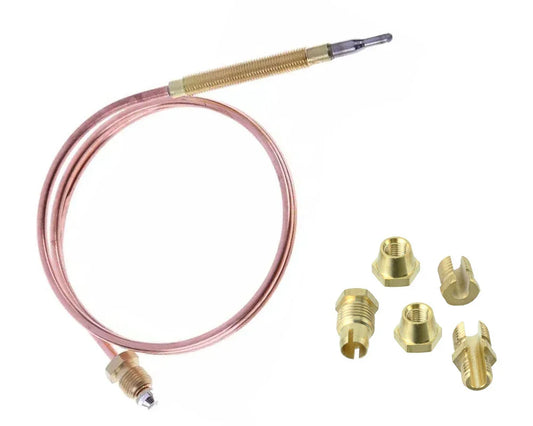 Universal Thermocouple Fixing Kit for Gas Ovens Cookers 900mm Long M6 Threaded End - 97516 - Mersey Spares